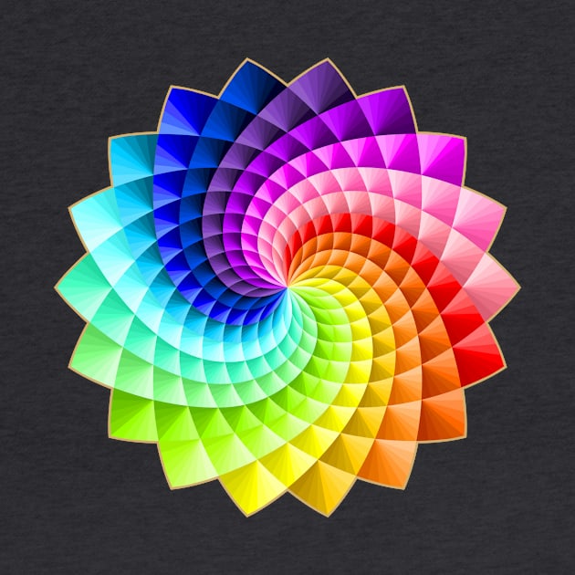 Colorful Vortex Mandala with 3D Effect by MandalaSoul